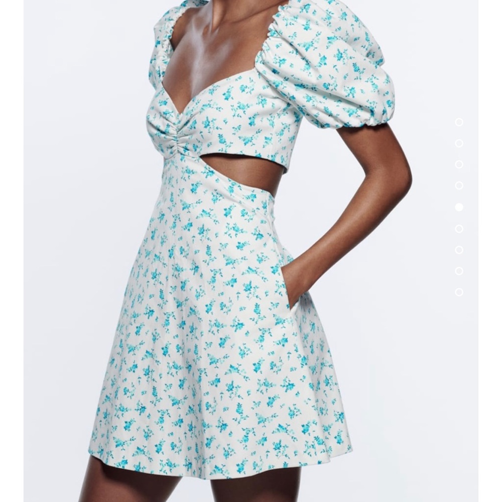 Zara Puff Sleeve Mini Dress
